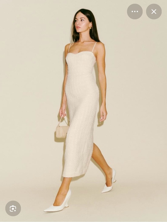 Dresses & Skirts - Reformation Lakia Dress Cream Midi Dress with Spaghetti Straps
